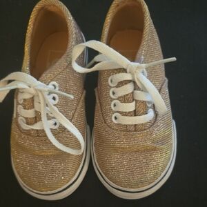 Vans Kids Gold Sparkle Sneakers